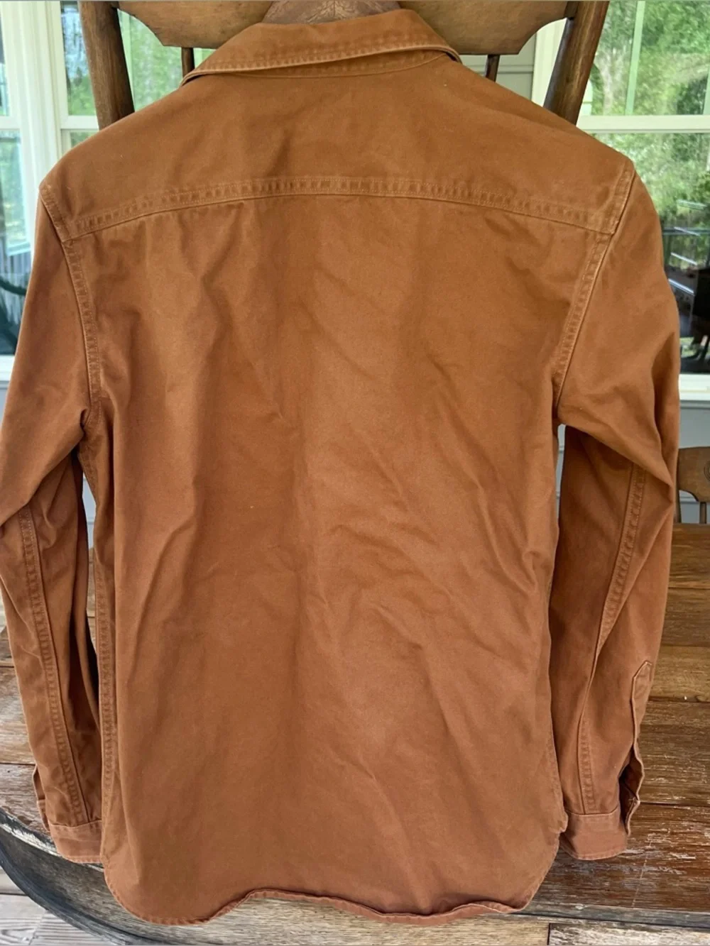 Old Navy Men’s Heavy Cotton Utility Button Up Shacket Brown Medium